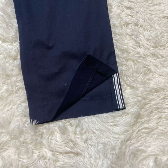 Talbots Pants Size 10 Petite Navy Blue Perfect Skimmer Cropped Capri Flat Front - Picture 8 of 11